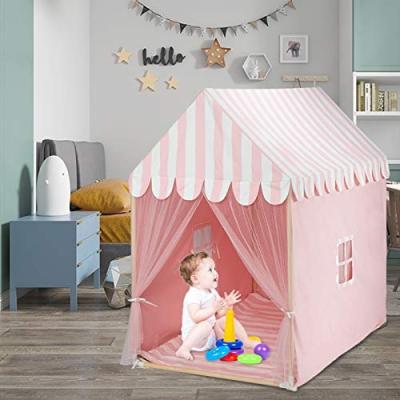 China Soft Toy Kids Play Tent Larger Cotton Play Room Princess Castle Tent with Mesh Windows Portable Play Tent Teepee for Indoor Girls Boy for sale