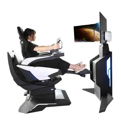 China Space Flight Vr Simulator 3 Axis Dynamic Platform 360 Rotate Chair Joystick Stick Game AR for sale