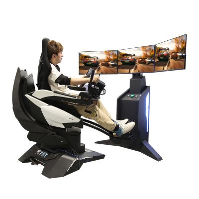 China Vr Car Racing Simulator Steering Wheel Driving Chair Seat Bracket Pedals Game Machine for sale