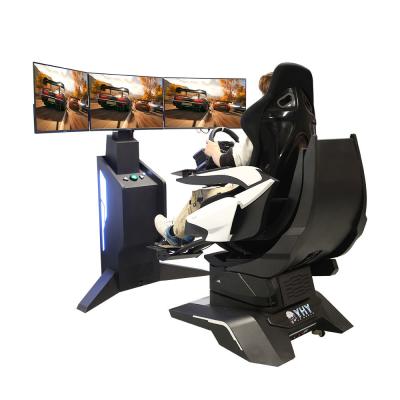 China Game All Aluminum Alloy Steering Wheel 3 Screens VR Racing Simulator Shopping Mall for sale