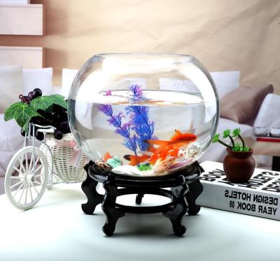 China Viable Stock Diameter Plant Round Ball Cheap Clear Glass Fish Bowl Aquarium Fish Tanks for sale