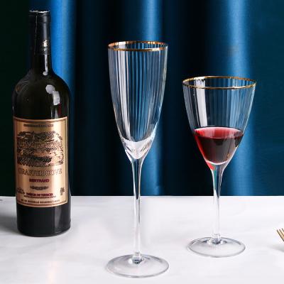 China Modern Factory High Quality Unique Clear Lead Free Crystal Wine Glasses Set Customized Red Wine Glasses for sale