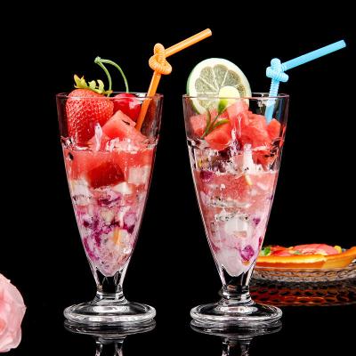 China Modern Sale Like Hot Cakes Champagne Glass Tea Maker Cup Red Wine Tumbler Ice Cream Transparent Glass Cup for sale