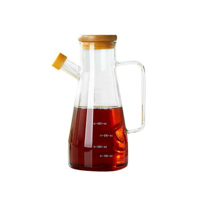 China High Freshness Preservation Clear Borosilicate Cooking Oil Jar Edible Oil Bottle Glass Oil Vinegar Bottle for sale