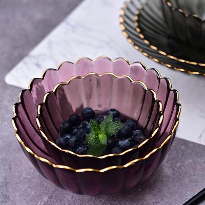 China Stocked 2022 Wholesale Customized Cake Dessert Glass Dinner Dishes Fruit Charger Dishes Glass Plates for sale