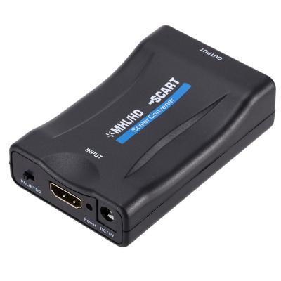 China Manufacturers supply HDMI to SCART Video Audio Converter Adapter1080P HD Converter Support OEM ZHQ004 for sale