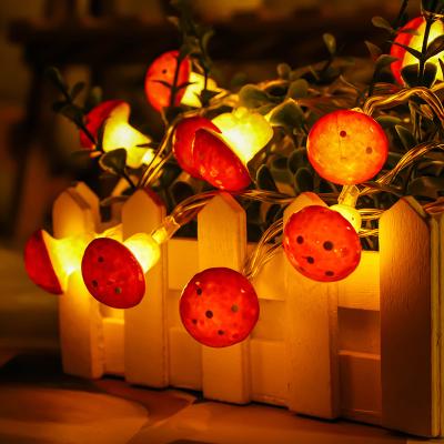 China Fairy Mushroom Decoration Mushroom String Lights LED Battery Power Led String Lights For Party Wedding Christmas Decoration Gardens Patios for sale