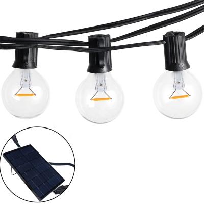 China Solor Power Chinlighting Globe G40 Horizon Filament Bulb Waterproof Solar Powered Energy Saving LED String Light for sale