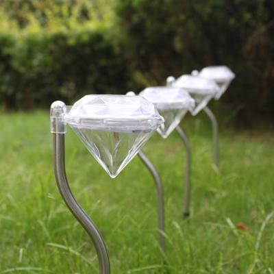 China Creative Solar Garden Light LED Garden Lights Colorful Outdoor Pathway Lawn Lamp Colorful Diamonds Decoration Stake Path Lights Solar LED Lights for sale