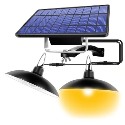 China Double Slight Burning Garden Light Fixture Waterproof Remote Control LED Solar Pier Lights Solar Head Light Outdoor Solar Pendant Light for Garden for sale