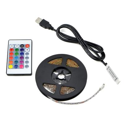 China LANDSCAPE RGB Control SMD2835 DC5V 1M 2M 3M 4M 5M LED RGB LED Diode TV Background Lighting Infrared Strip Lights Flexible Lamp Tape for sale