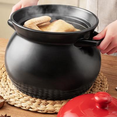 China ASD 4.6L Modern Clay Pots Ceramic Cooking Pot For Cooking Cookware Ceramic Pots For Cooking for sale