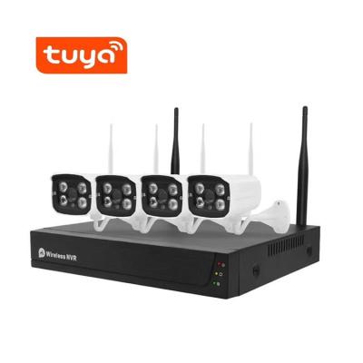 China Tuya 2MP CCTV Wireless System NVR Kit P2P Wifi IP Security Camera Set Night Vision Outdoor Wireless CCTV Video Surveillance Kit for sale