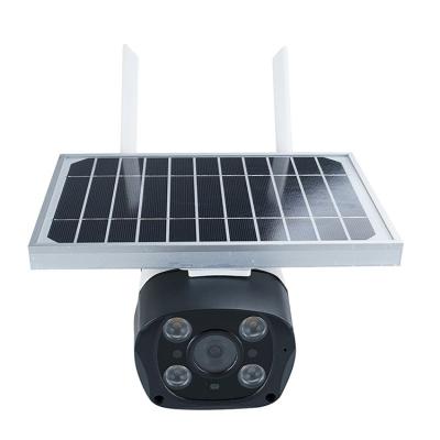 China Recharge Battery 4G Solar Bullet Camera Panel  1080P Night IR View Outdoor Surveillance for sale