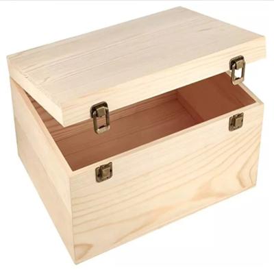 China Europe Extra Large Unfinished Wooden Jewelry Box 13 x 10 Inches 5.1 x Wooden Boxes With Hinged Lids for sale