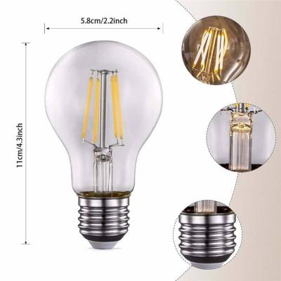 China Garden Lampe De Chevet Custom 2700K 3000K Tungsten Filament Lamp Incandescent Filament Lamp 4W for sale