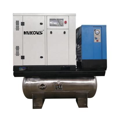 China Japanese Technology 11KW 15HP All In One 100% Oil Free Scroll Air Compressor With Air Receiver Air Dryer And Filters for sale