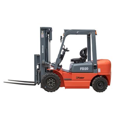 China New hotels forklift price 2 ton counterweight diesel forklift for sale