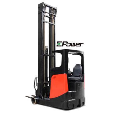 China Hotels Battery Powered Forklift With CE Certificate Electric Reach Truck for sale