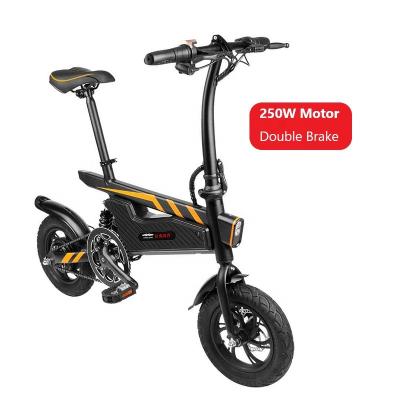 China Aluminum Alloy Fast Speed ​​25km Per Hour Electric Folding Bicycle 250w Bike Electric Double Motor Brake for sale