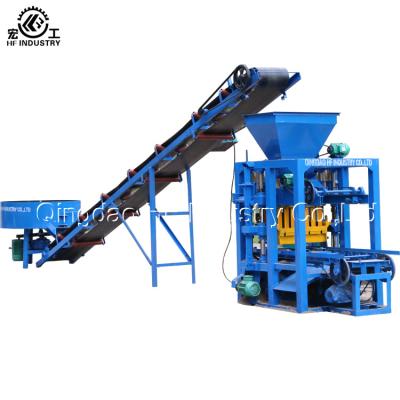 China CONCRETE semi-automatic small cement hollow block making machine QTJ4-26C for lepin building bricks for sale