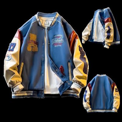 China Anti-wrinkle Custom Adult Youth Chenille Varsity Jacket Baseball Varsity Jacket Multiple Color Letterman College Jacket With Leather Sleeve for sale