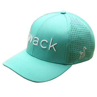 China COMMON Custom 3D Embroidery Patch Logo 6 Panel White Quick Dry Performance Sport Baseball Cap,Laser Cut Hole Golf Gorras  Dad Hat for sale