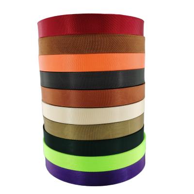 China High tenacity factory sell 20/25/32/38/50mm woven polyester nylon webbing for custom belt for sale