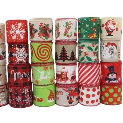 China Sustainable Newcomer Christmas Glitter Yarn Foe Elastic Wide Velvet Ribbon for sale