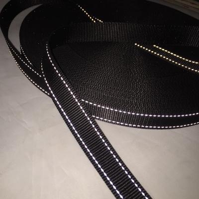 China Sustainable Customize Nylon Webbing With Reflective Line For Pet Collars for sale