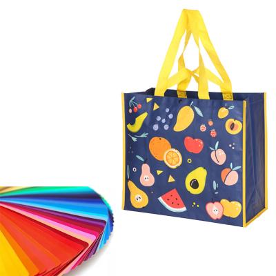 China Hot Sale Cheap Promotional Supermarket Eco-friendly Tote Bag For Women, Multi Colors Heat Seal Print Lamination PP Woven Bag Custom Logo for sale