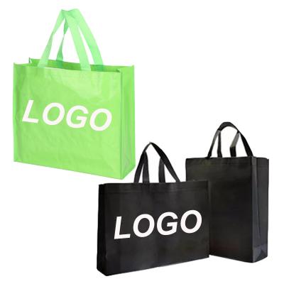 China Quanzhou Factory Eco-friendly Simple Design 110-150gsm Durable Large Shopping Bag Competitive Price Laminated PP Woven Tote Bag for sale