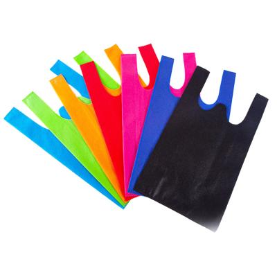 China Hot Sale Supermarket Recyclable Nonwoven T-shirt Shopping Bags Vest Bag Factory High Quality Nonwoven Wholesale for sale