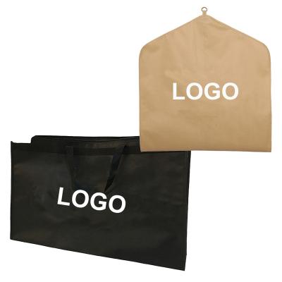 China Various Colors Eco-friendly Man Garment Suit Tote Shopping Bag, Recyclable Nonwoven Customized Garment Dress Fabric Storage Bags Wholesale for sale