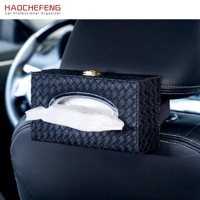 China Haochefeng factory auto hanging auto visor tissue box holder interior decarative accessories 19*10.3*6cm [7.48*4.06*2.36in] for sale