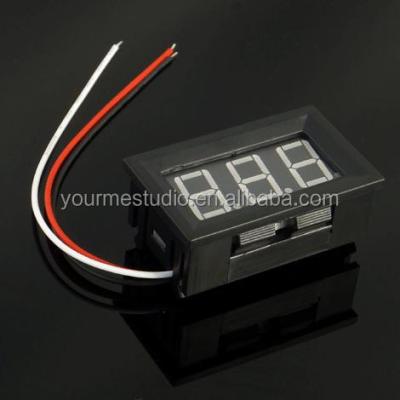 China Car 3 DC Display Mini Voltmeter Digital Wire 0-100V 0.56