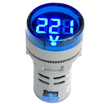 China AC Voltage Digital LED Display Voltmeter AC Voltage Meter Monitor 110V 220V Volt Detector Signal Indicator Light Panel 22mm for sale