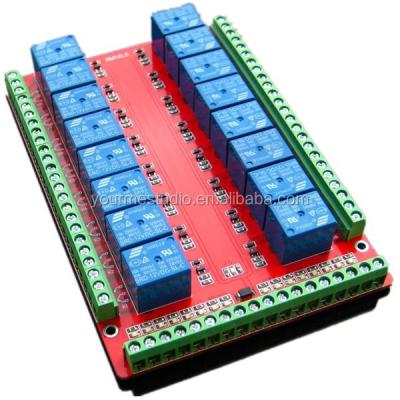 China 16 Channel Sealed Relay Module/Low Trigger/Dual PCB/Bidirectional Terminal/5V/12V/24V Optional for sale