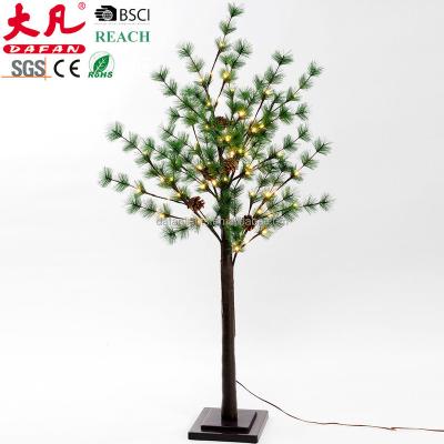 China 120cm Garden Decor Power Plastic Iron/Adapter For Led Pine Branches Tree Stand Light for sale