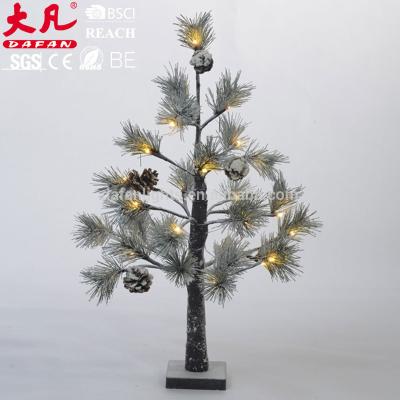 China 150cm High Grade Holiday Decoration Indoor Artificial Snowy Pine Tree Outdoor Christmas Lights for sale