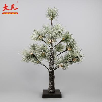 China Artificial Led Snowy Tree Branch Simulation Pine Needle Twig Cover Battery Operated Christmas Tree Light 50cm Simulation Tree Lights for sale