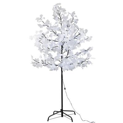 China Maple Tree Lights 160cm Outdoor Waterproof Christmas Wedding Decoration White Twig Branches Led Artificial Maple Leaves Flower Birch Tree Light for sale