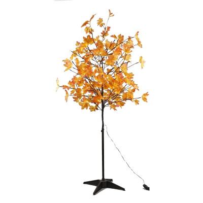 China Warm White Led Maple Tree Lights Yard Christmas Decorations Light 160cm Outdoor Waterproof Artificial Birch Twig Maple Tree for sale