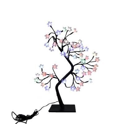 China Cherry Blossom Light High Quality 45cm Festival Cherry Blossom Christmas RGB Flower Branches Artificial Led Light Table Lamps for sale