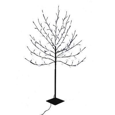 China Outdoor Power Adapter Maple Tree Light 120cm Christmas Decoration Display Cherry Blossom Branches Artificial Flower Lights for sale