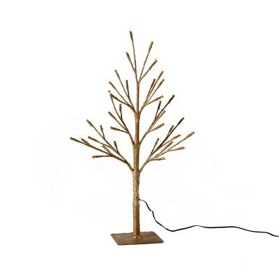 China Glitter Tree Light Outdoor Holiday Simulation Artificial Lighting Crystal Decor For Room Branch Bonsai Tree Lights for sale