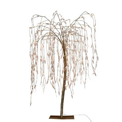 China Outdoor Willow Color Light Waterproof Custom Christmas Decoration Led Lighted Artificial Weeping Willow Light for sale