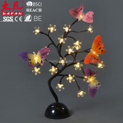 China Lovely Christmas Decoration Home Decor Lights Butterfly Cherry Tree Lighting Led Battery Operated Tree Light for sale