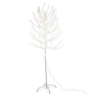 China Iron+Plastic+LED+PVC 180cm Christmas Yard Decoration Birch Tree Warm White Led Copper Wire Tree Lights for sale