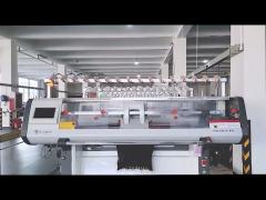 Simple double flat knitting machine